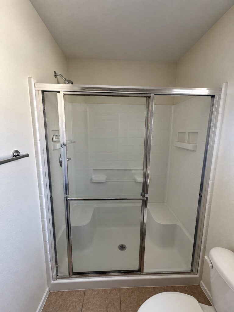 Before: Fiberglass Shower Replacement