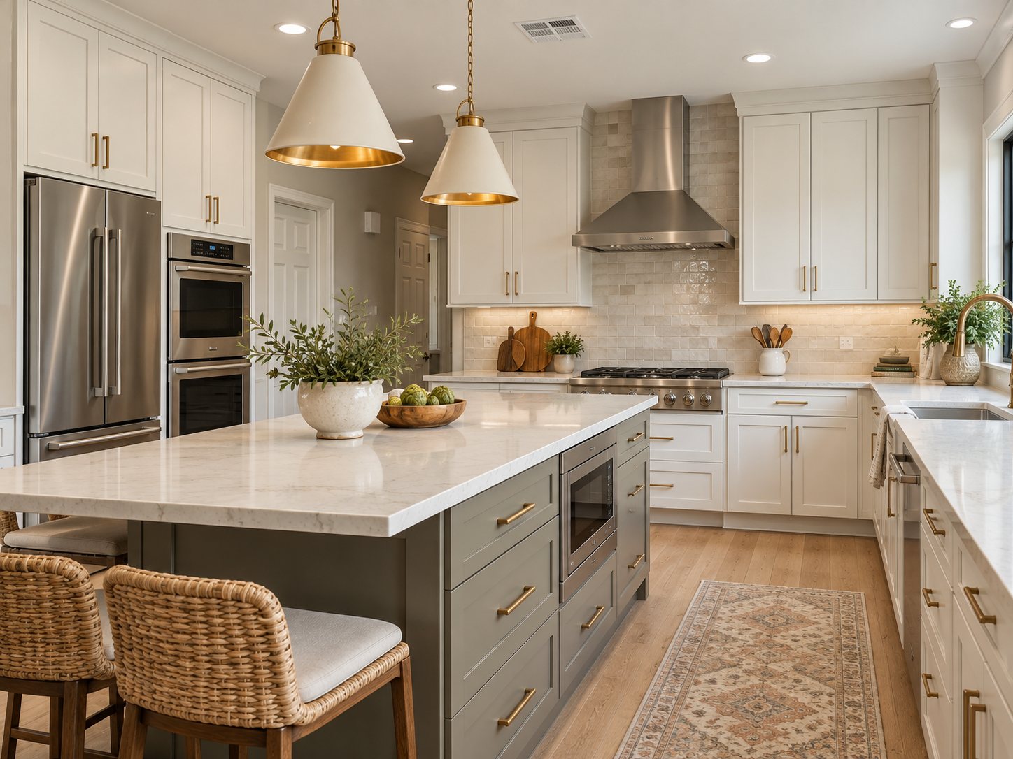 Two Tone Kitchen Remodel by KOZAK Ukrainian Services LLC project photo
