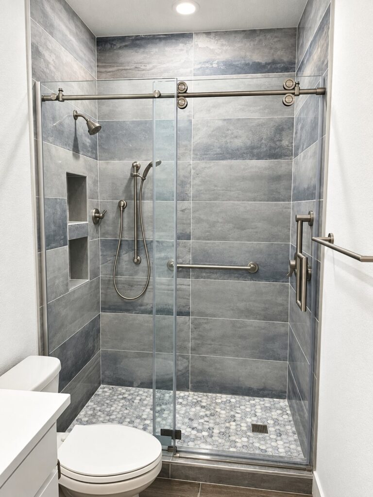 After: Tub Surround to Tiled Shower