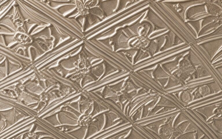 Decorative embossed ceiling tiles