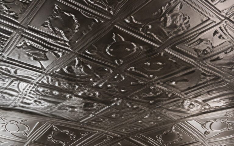 Metal tin-look ceiling tiles