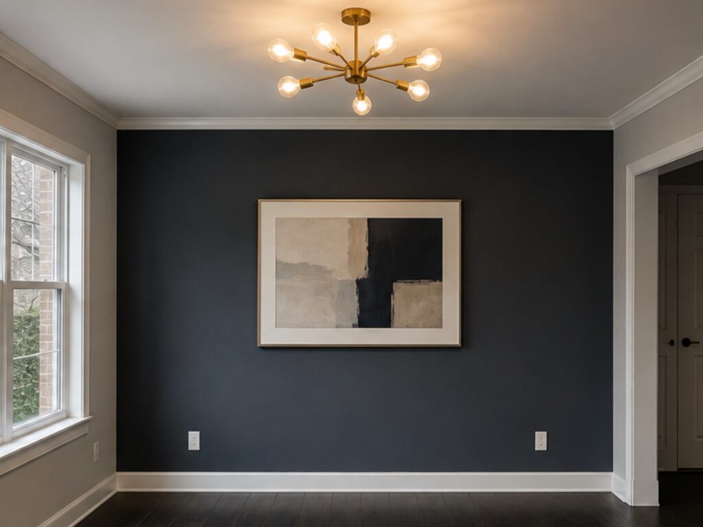 Charcoal Accent Wall - after