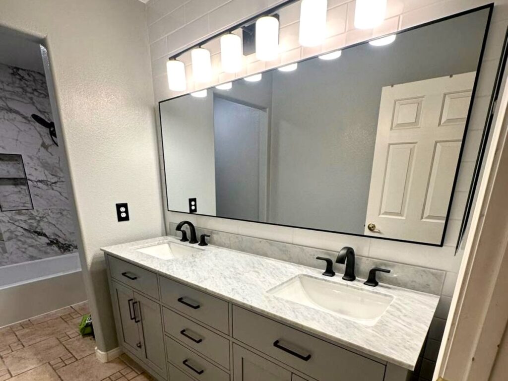Double Vanity & Mirror - after