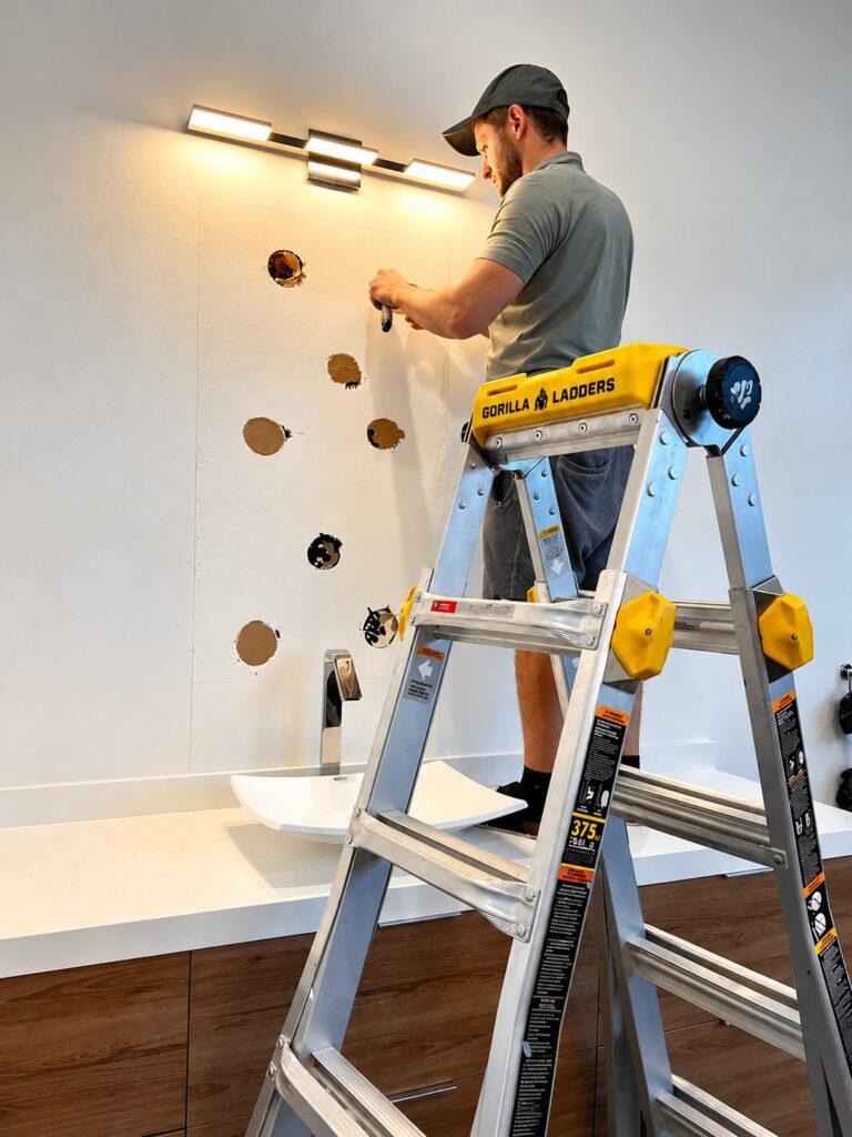 Installing a vanity light fixture